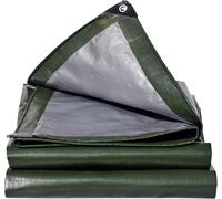 180 g/m² Green/Silver Fabric Protective Tarpaulin with Eyelets for Garden Furniture,Pool,Trampoline,Roof,Tear-resistant and Resistant to Me