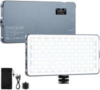 180 LED Video Light, 4000mAh Rechargeable Two Colors Panel LED Video Light on Camera, 2500K-9900K CRI 96+, Portable Photo Video Lighting for iPhone, Sony, Canon, Nikon, Fuji