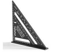 180 mm Equerre Menuisier, Aluminium Regle, équerres de charpentier triangulaire épaissi à 45 90 Degres
