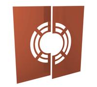 Ø 180 mm Jeremias DW FU Garniture murale et de plafond pour ventilation arrière en deux parties 0° cuivre