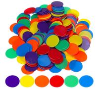 180 Pièces 6 Couleurs Marqueurs en Plastique Transparents, Jeton De Jeu De Poker en Acrylique Jetons De Bingo Ensemble pour Apprendre Le Calcul Mathématique Bingo