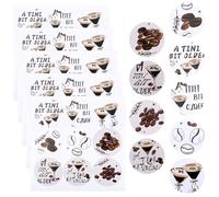 180 Pièces d'Autocollants Espresso Martini, Autocollants à Café de 3,8 cm Découpes de Décoration Espresso Martini pour Bouteilles d'Eau Cahiers Albums Décoration d'Ordinateur