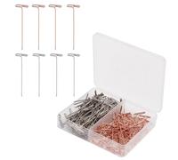180 Pièces Épingles en T, 38mm Épingles en T en Acier Inoxydable Épingles à Perruque Droites pour Bloquer Le Tricot Le Crochet Les Projets de Couture Les Bijoux et la Fabrication Artisanale