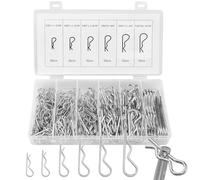 180 Pièces Goupilles Fendues R Clips 6 Tailles, Goupille Beta en Acier Inoxydable, Assortiment de Goupilles à Ressort, Goupille de Verrouillage, Pour Voitures, Mécaniciens, Tracteurs (2-4mm)
