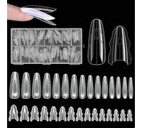 180 Pièces Sandwich Popit Ongle Kit, Gel Nail Extension Moules Transparentes Double Couche Réutilisables, Capsules Forme Amande pour Extension Rapide des Ongles sans Papier Chablon