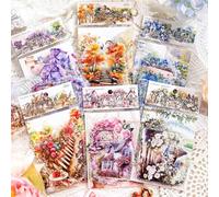 180 Pièces Scrapbooking Autocollant, 90 Style Jardin Aesthetic Sticker, Autocollant Scrapbooking Sticker pour DIY Album Bricolage Artisanat Cahier