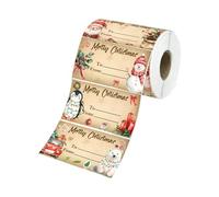 180 Sheets Christmas Label Sticker - 7.5x4cm Holiday Sticker Roll - Funny Party Favor | Stickers For Holiday Greetings for Box Greetings Cards Handicrafts Wall Label Journal Bottle
