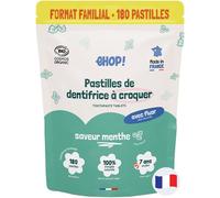 180 Toothpaste Chewable Tablets Fresh Mint-Organic Cosmos,With Fluorine,Zinc Citrate,100% Natural,Zero Waste,Tube-Free-3 Months Use,Made In France,Ideal For Travel