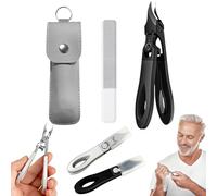 180°Wide-Mouth Eagle Beak Beveled Toenail Clippers, Overall Stainless Steel Anti-Splash Nail Clipper with Safety Lock, Long Handled Nail Clipper for Thick Nails