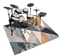 180 x 150 cm Tapis Batterie Insonorisé Tapis de Tambour Tapis pour Batterie Acoustique Moquette Antidérapante Grosse Caisse Claire Batterie électronique Kits Instruments de Musique Tapis de Sol