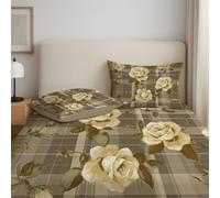 180 x 200 x 30 cm Rétro Damier Rose Drap Housse de Matelas, Feuille de Matelas 30 cm (12"), Antidérapants Résistant aux Rides Drap Housse en Microfibre Naturel