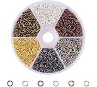 1800 Pcs Anneaux de Saut 6mm Diamètre Fer Plaqué DIY Fabrication de Bijoux pour Boucle D'oreille Bracelet Collier