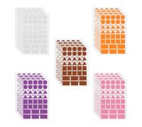 1800 Pièces Autocollants de Marquage Couleur Multiformes, en Papier | Bords Micro-arrondis, Adhérence Sûre et Retrait Facile, pour Câbles, Échantillons et Déménagement