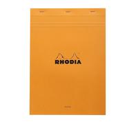 18000c - Bloc-Notes Agrafé N°18 Orange - A4 21 X 29,7 Cm - Uni - 80 Feuillets Détachables - Papier Clairefontaine Blanc 80 G/M² - Couverture En Carte Enduite Souple, Résistante Et Imperméable