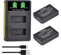 1800Mah 2Pcs Lp-E12 Lp E12 Batterie + Lcd Double Chargeur Usb Pour Canon Lp-E12 Et Eos M, Eos M2, Eos M10, Eos M50, Eos Rebelle Sl1, Eos 100D Appareils Photo Numériques[Z716]