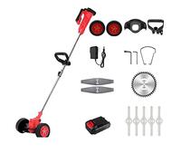 1800W 21V tondeuse à gazon électrique sans fil mauvaises herbes longueur de brosse coupe réglable outil d'élagage jardin(1 Battery-01)