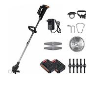 1800W 21V tondeuse à gazon électrique sans fil mauvaises herbes longueur de brosse coupe réglable outil d'élagage jardin(2 Battery-02)
