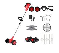 1800W 21V tondeuse à gazon électrique sans fil mauvaises herbes longueur de brosse coupe réglable outil d'élagage jardin(2 Battery-01)