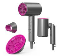 1800W Sèche-cheveux avec diffuseur, sèche-cheveux pour femmes,Technologie ionique avancée, Fonction Cold Shot et Turbo Heat pour un séchage rapide et un Mini Seche Cheveux Voyage Pliable