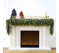 180m Christmas Cedar Garland,Soft and Thickness Pine Garlands, Real Touch Artificial Greenery Garland, for Mantle Fireplace Table Indoor Outdoor Xmas Decoration (6-ft Dense Variety)