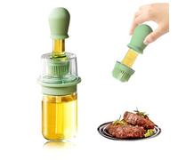 180ml Bouteille d'huile avec pinceau, 2 en 1 Distributeur d'huile d'olive, Flacon distributeur d'huile d'olive en verre avec pinceau et compte gouttes récipient d'huile pour la cuisson, la cuisson