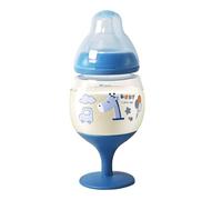 180ml Kids High Foot Cup | PC Liquid Silicone Drinking Bottle | Direct Drink Milk Juice Water Cup | Infant Home Use Durable Heat-Resistant 0+ Months