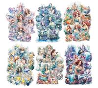 180PCS Ensemble de Stickers Vintage pour Filles Kraeoke Monde Sous-Marin PET Scrapbooking Stickers Décoratifs pour Album Photo Stickers Esthétiques pour Scrapbook et Fournitures de Bullet Journal