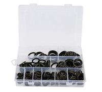 180pcs joints de bouchon de vidange d'huile mis M6-M24 rondelles d'écrasement d'huile zingué collé anneau de scellage kit attaches pour l'industrie mécanique avec boîte en plastique