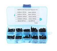180pcs Kit Entretoise M2, Hex Entretoise Vis Écrou Pilier Fileté Standoff, Entretoises Vis Ensemble Assortiment, Vis Ecrous avec Boîte de Rangement
