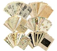 180PCS Scrapbooking Papier Vintage 20x14 cm Rétro Décoratif Papier de Scrapbooking Fournitures Bullet Journal Scrapbooking Accessoires pour Artisanat DIY Album Photo Collage Agenda Carnet Calendrier