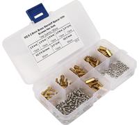 180Pcs Standoff Set 1-Way Carbon Steel Screw Nuts Fasteners Assortment Kits with Box M2.5