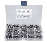 180pcs Vis Inox Acier Inoxydable Tête Ronde Auto-taraudeuse M3 M4 M5 M6 Kit Assortiment Ensemble Visserie avec Boîte Plastique Rangement Organisateur