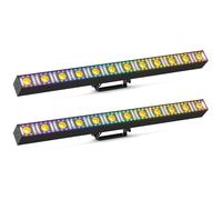 180W Barre Lumineuse LED Wallwasher Lumière de Fête, 12 LED RGB Beam Stroboscope Lumière Chaude DMX512 Wall Washer Éclairage de Scène Effets pour Noël SHOW discothèque Mariage 2PCS