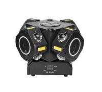 180W Mini Lyre LED Tête Mobile Lumière de Scène avec Télécommande,DMX512 LED Moving Head Lampe RGBW avec Stroboscope,4 Bras,Projecteur de Fête pour Disco Bar Club Mariage Noël Jeux de Lumiere