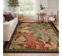 180x240 Tapis Lavable Feuille acanthe Vintage Bureau
