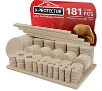 181 PCS Patins en Feutre Auto-Adhésifs X-Protector - Patins pour Meubles Beige - Patin Meuble - Patin Feutre Autocollant - Patins Glisseurs pour Meubles - Protégez Vos Sols!