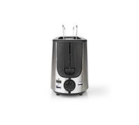 Gastronoma 18140004 - Grille-pain - 2 Fentes - 1000 W - 7 Niveaux de Brunissage - Support de Réchauffage - Noir Argent