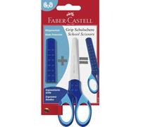 [181549-3] Faber-Castell Lot de 3 Ciseaux Scolaire GRIP Bout Rond Avec Protèg...