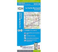 IGN – Carte de randonnée Série Bleue n° 1818 : La Ferté-Bernard, Bonnétable – Cartonné