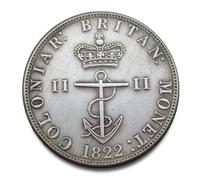 1822 Pièce de Monnaie Ancienne Britannique, Collection de pièces en Argent du Royaume-Uni, pièces Anciennes pour collectionneurs, Monnaie Antique Victoria de Grande-Bretagne, Cadeau Historique