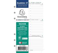 [18240E] Exacompta Recharge Exatime 17 Sept / Déc - Agenda Semainier horizontal