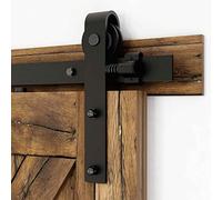 182cm/6FT Quincaillerie Kit de Rail Roulettes pour Porte Coulissante Hardware pour une Porte Suspendue en Bois Sliding Barn Door Hardware