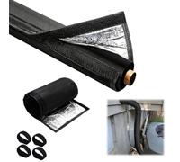183 x 26 cm Gaine d'Isolation pour tuyau, Housse Tube Isolant antigel, Manchon De Isolation Tuyaux pour tuyau de climatisation, câbles et conduites d'eau(Noir)