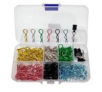 185-pièces Clips de Carrosserie de Voiture RC en Acier Inoxydable R-Clips pour Tous Les 1/8 1/10 1/12 1/16 Traxxas Redcat HPI Himoto HSP Exceed RC Car Parts Buggy Shell Replacement