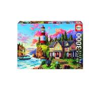 Educa - Puzzle de 3000 pièces pour Adultes | Phare Près de l'Océan. Mesure: 120 x 85 cm | Comprend Un Service de pièce Perdue au Stock d'échappement | À partir de 14 Ans (18507)