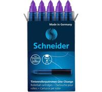 185408 Cartouche Pour Stylo Roller One Change (Indélébile,Non Effaçable) Lot De 5,Violet