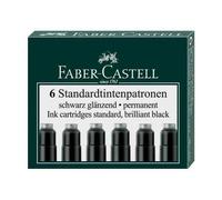 Faber-Castell 10104474 Lot de 6 Cartouches d'encre Noir