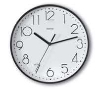 [185866] Hama Horloge murale "Salina", Ø 22 cm, sans tic-tac, noire