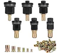 186 Pièces Écrous à tête de Rivet à Main, Set de pince à écrous aveugles, Outil manuel à sertir les écrous pour M3 M4 M5 M6 M8 M10, Riveteuse Manuelle, Adaptateur Riveteuse pour Ensemble de Têtes