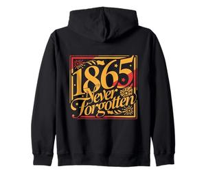 1865 Jamais Oublié Design Typographique Vintage Sweat à Capuche